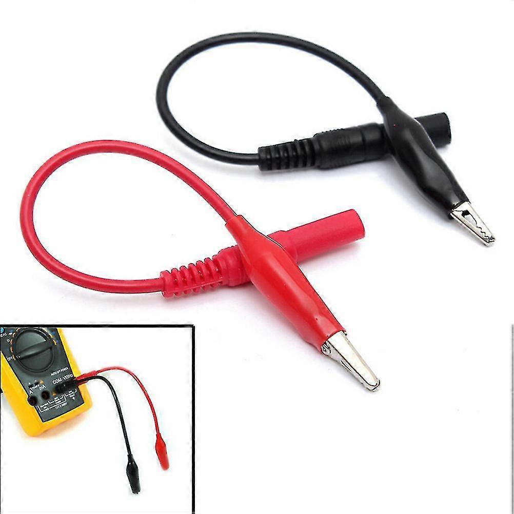 1 Pair Multi Meter Test Lead & Alligator Crocodile Clip For Fluke Vichy Meter