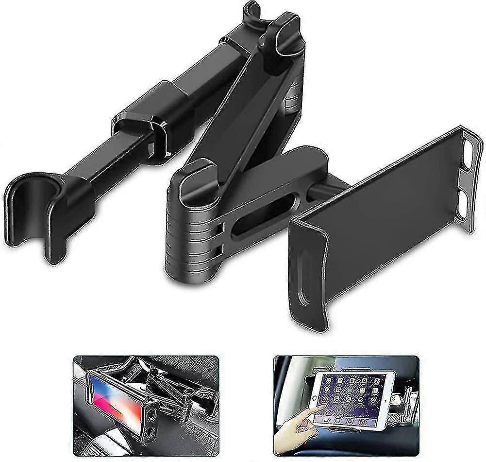 Car Headrest Holder, Universal Stretchable Tablet Holder, 360 Rotating