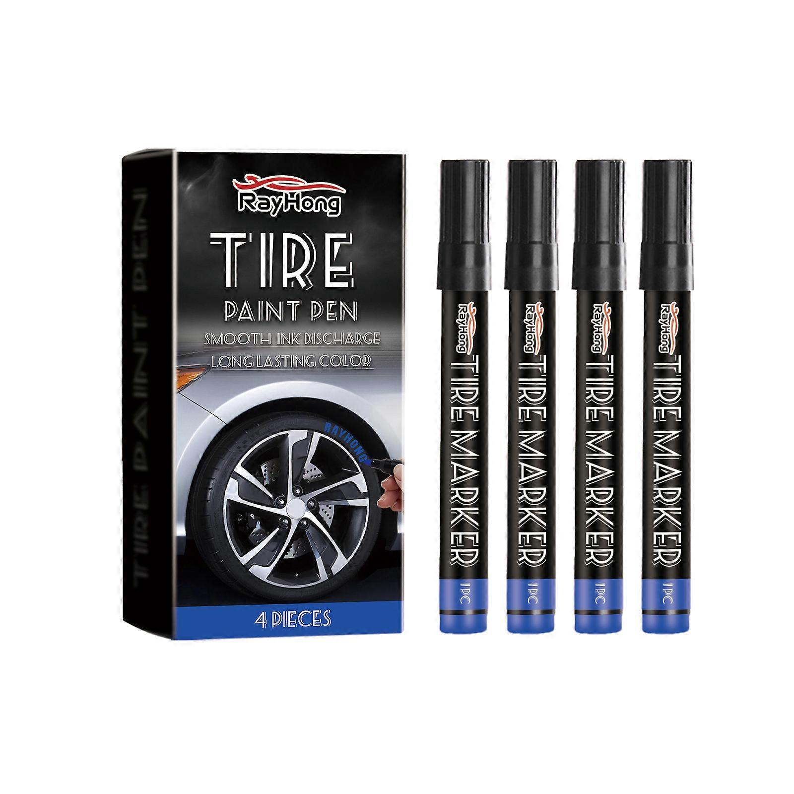 Quick-Drying Car Tire Markers - Durable, Vibrant, Easy to Use, 4 Pieces