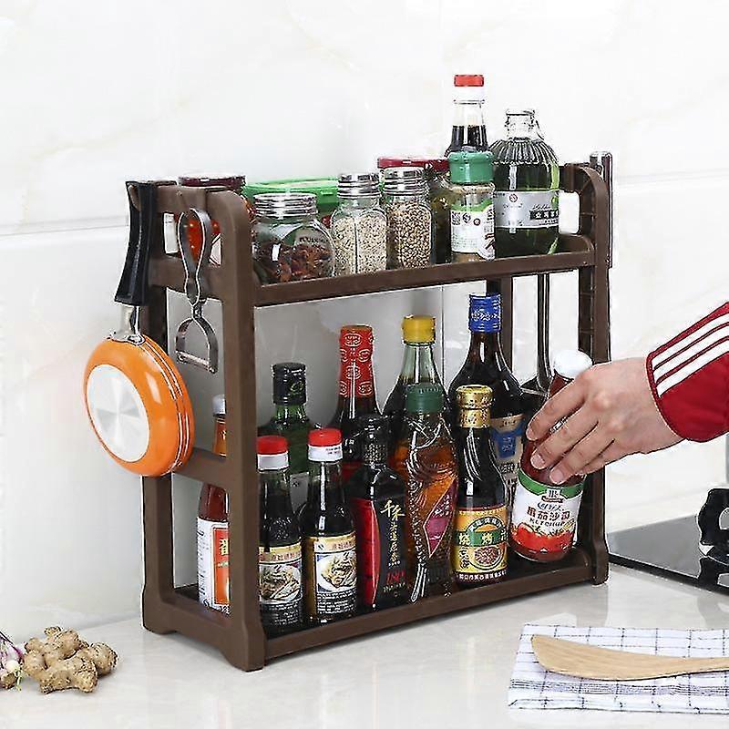 rack storage kitchen seasoning holders plastic spice bottle layers