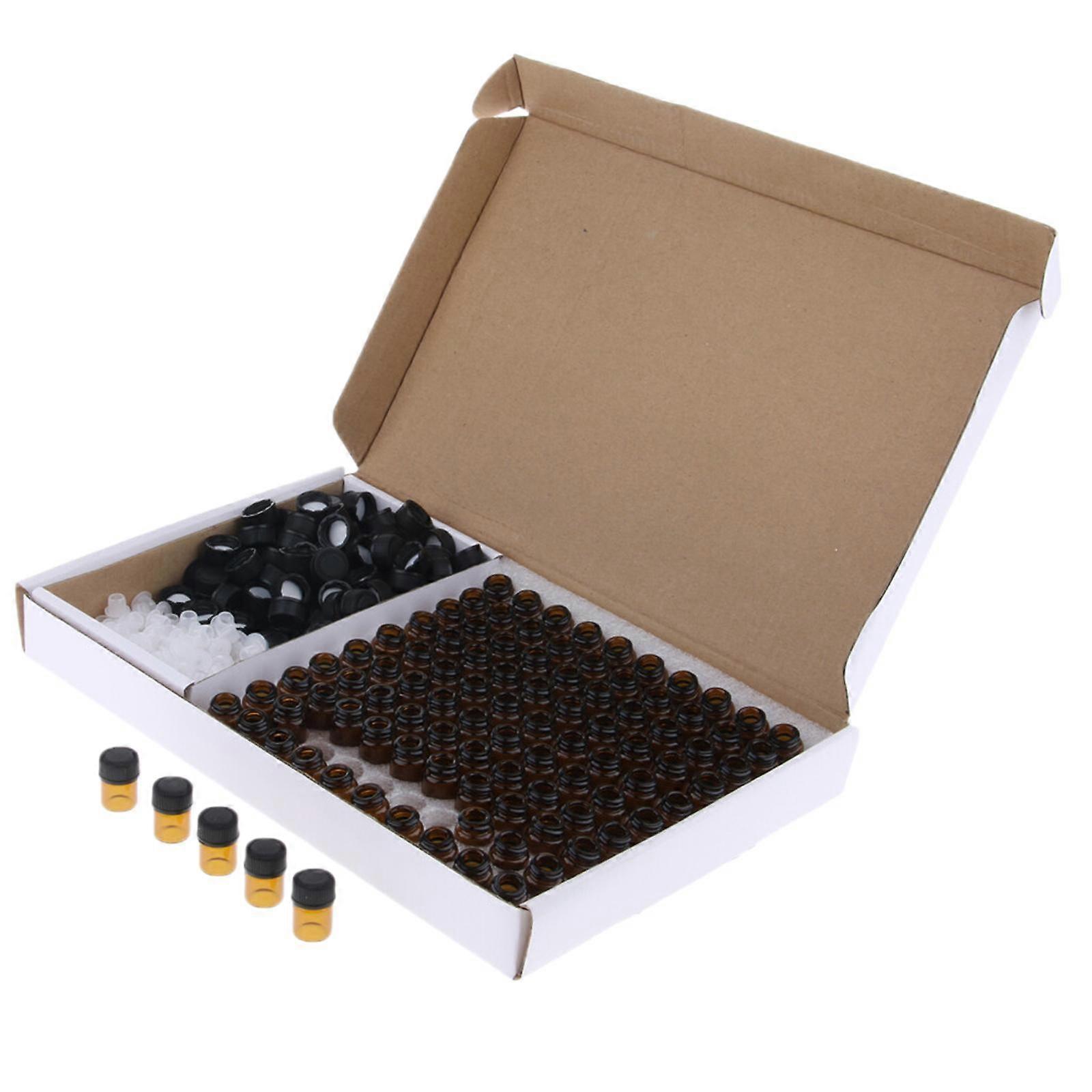 Empty Essential Oil Bottles Amber Leakproof for Cosmetic Liquid Plug 2ml