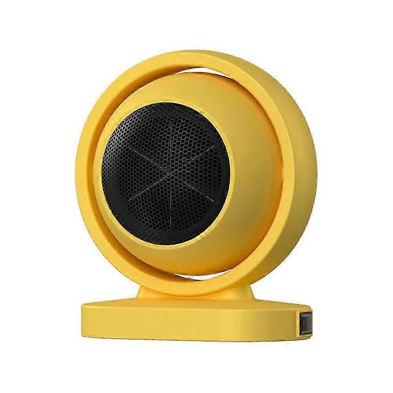 Termoventilatore elettrico portatile per la casa Desktop Ufficio Soggiorno Camera da letto Ptc Ceramica Riscaldamento rapido Eu Plug Giallo