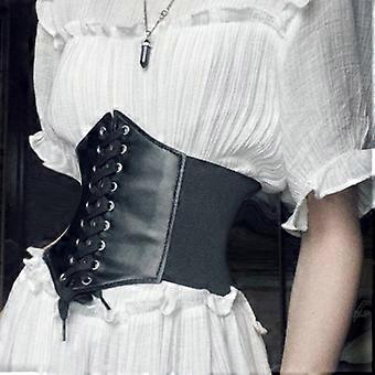 INGJIA Ceinture Corset Pour Femme Cuir Corset à Lacets