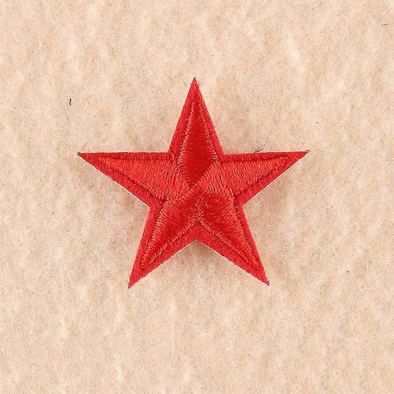 Computerized Embroidery Cloth Iron on/Sew on Patches Costume Accessories Appliques Star Red 3x3cm