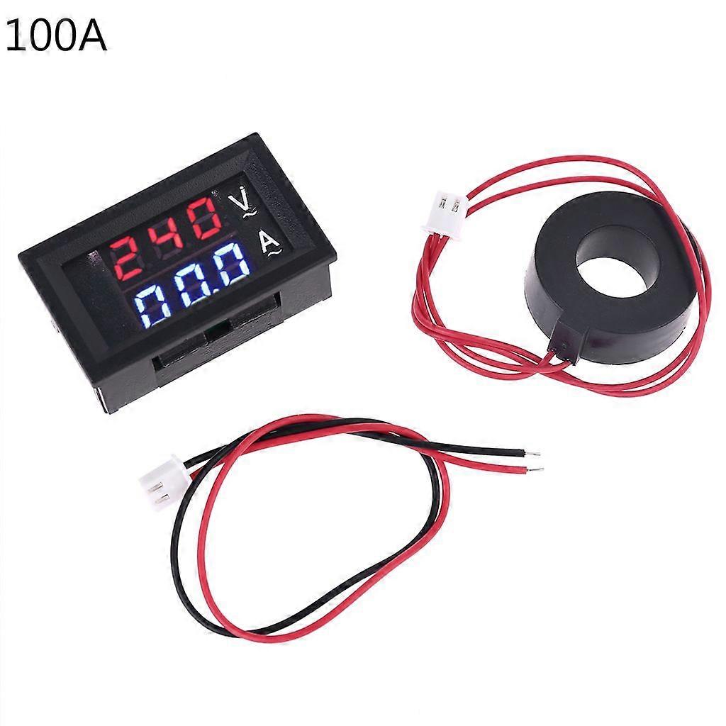 AC 60-500V Volt Gauge Current Display Meter 10/50/100A Voltmter Ammeter -10~65
