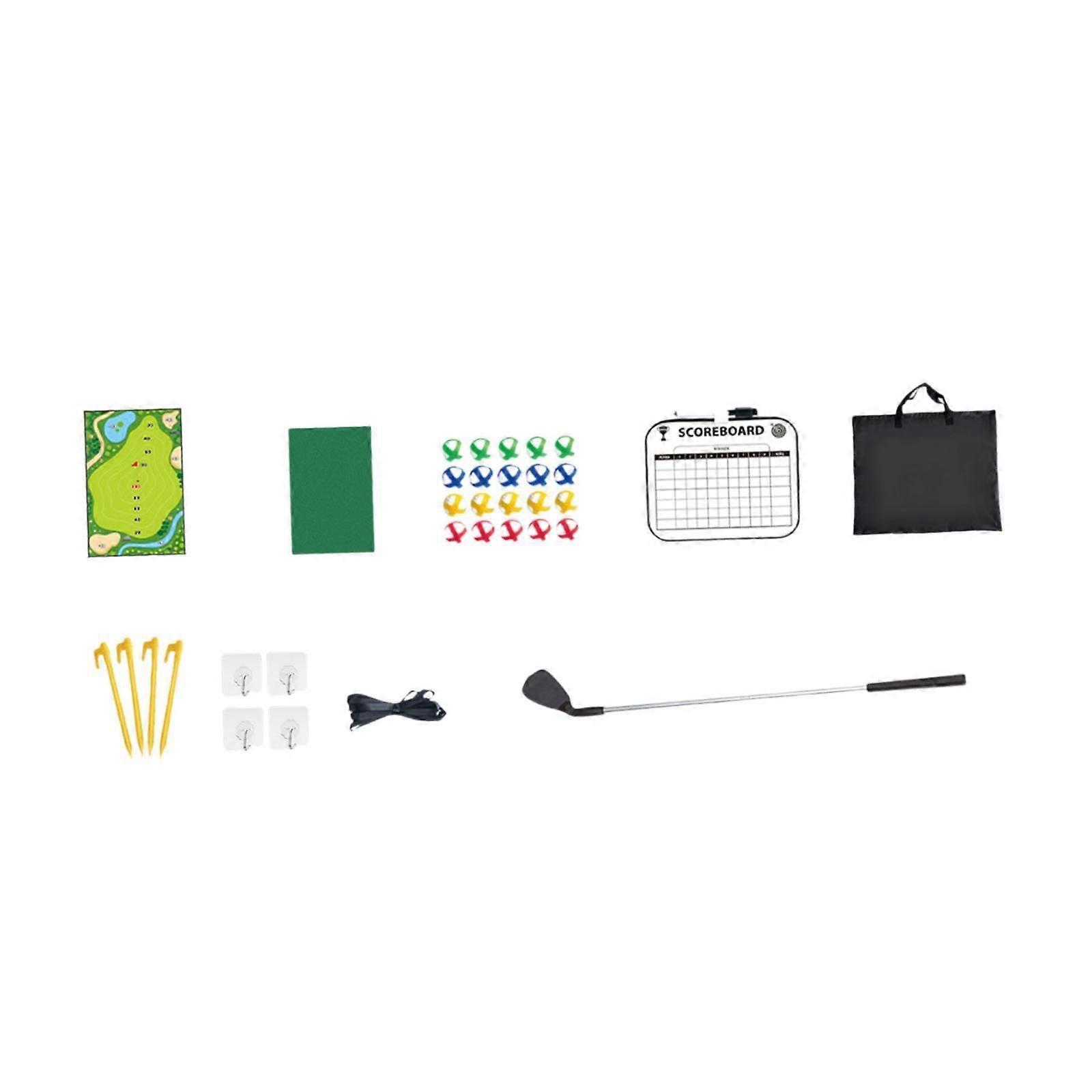Golf Game Mat Set with Balls Golf Hitting Mat for Game Outdoor Indoor Office