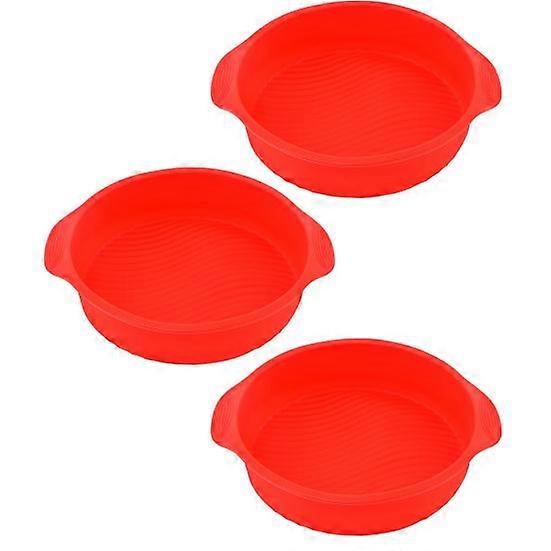 3Pcs 9 Inch Silicone Round Cake Pan Set Non-Stick Anti-Fouling Heat Resistant Anti-rust Silicone Mold