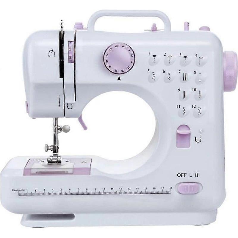 JASENX 12 Stitches Mini Electric Sewing Machine - Automatic Sewing with Light and Hidden Drawer