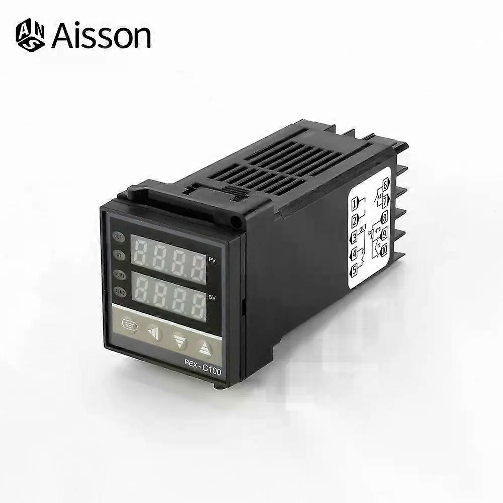 Fsw REX-C100 Temperature Digital Display Controller PID 110V-240V +40A SSR Relay+1M K Thermocouple Probe+Heat Sink