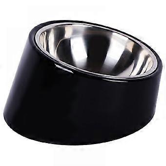 Dog bowl 15 degree tilted, slanted cat bowl, tilted raised food bowl, raised feeding station, non-slip melamine stand