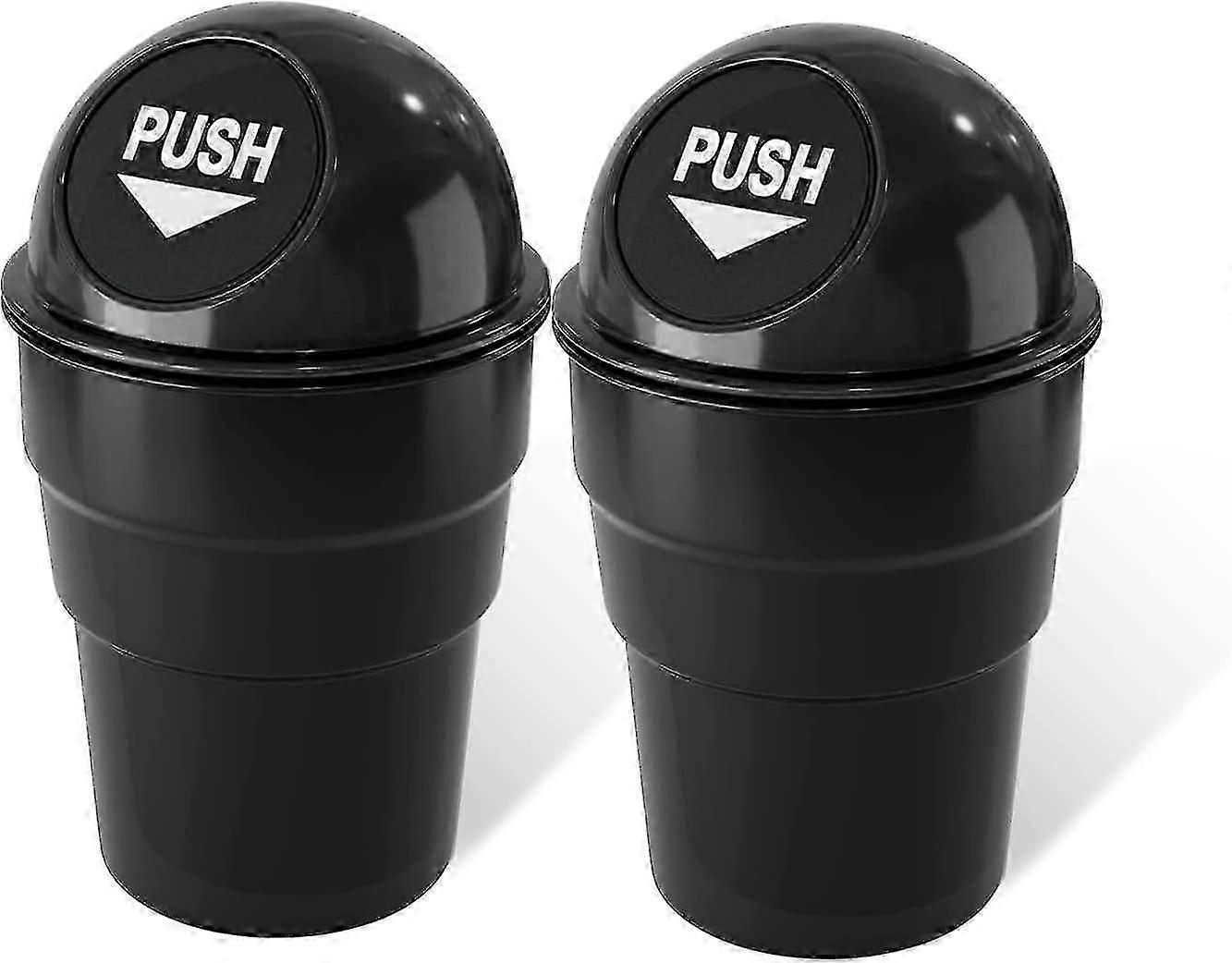 SBSGV Mini Car Trash Can Cute Cup Holder Automotive Garbage Cans Cupholder Trashcan Portable Vehicle Bin Dustbin with Lid Leakproof Cool for Office De
