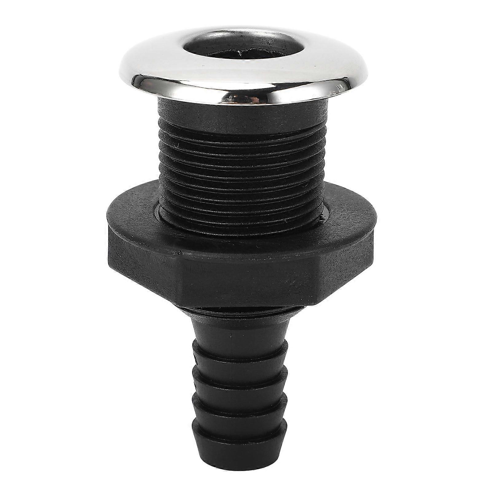 3/4inch 20mm Boat Thru Hull Fittings Hose Nylon Through Hull Connector Twist Adjust for Boat Transoms Fish Wells Ice Chests Yacht Straight MK1830