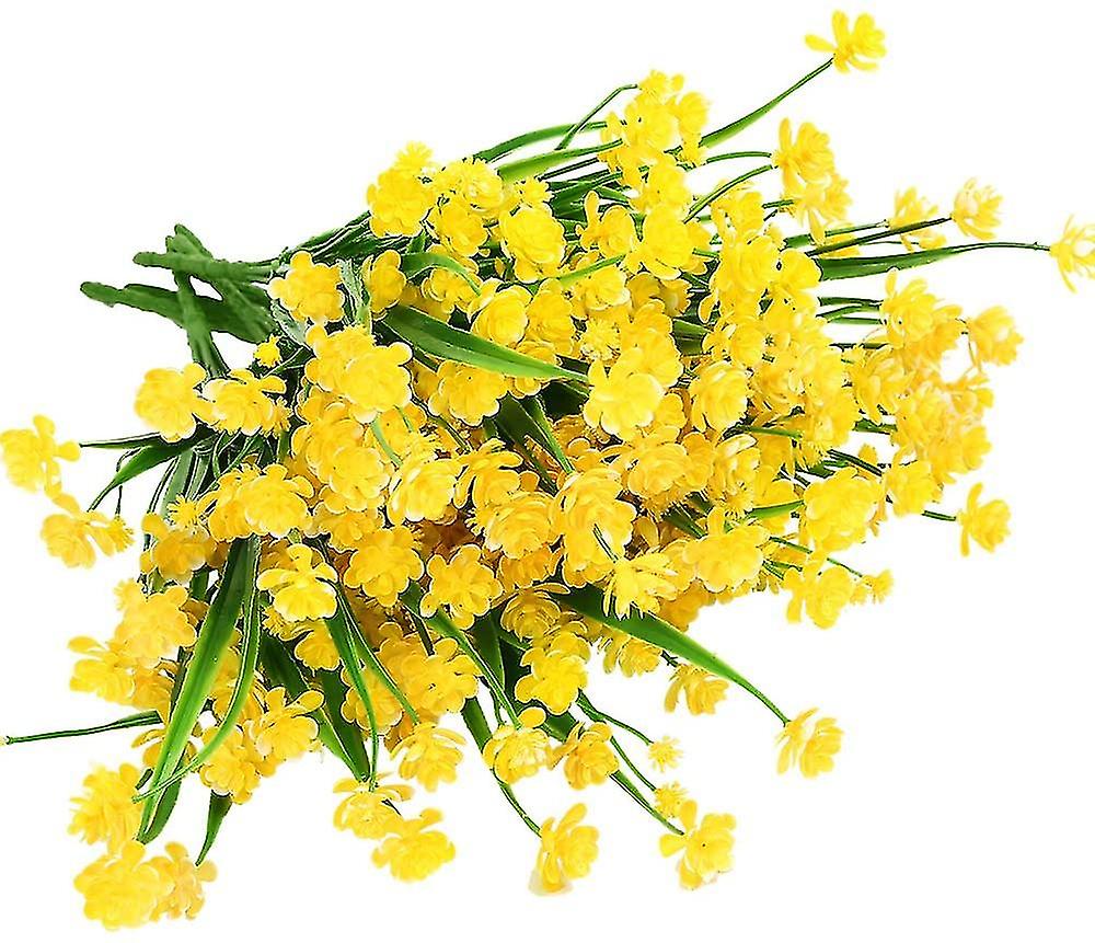 8 buntar utomhus konstgjorda blommor Uv-resistenta buskar växter