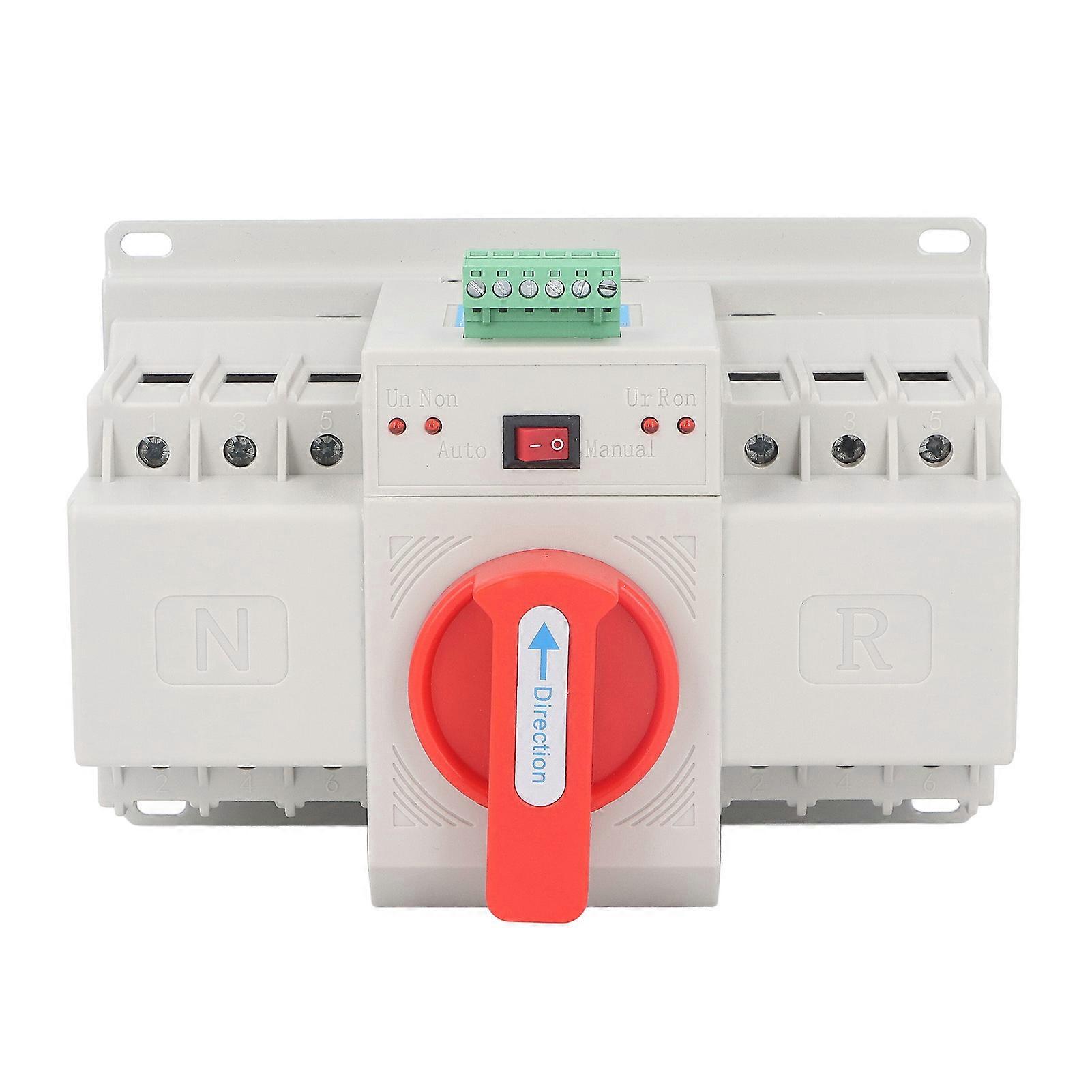 Dual Power Automatic Transfer Switch Mini ATS Dual Power Generator Changeover Switch 400V 63A