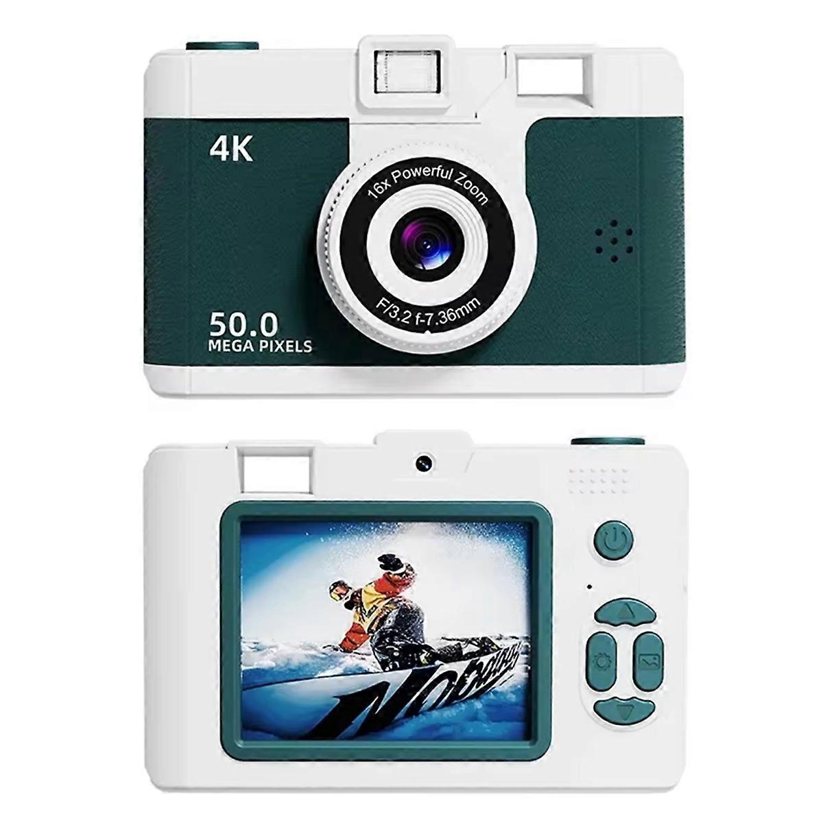 4K Digital Camera Retro Dual Lens Multifunction CCD Instant Thermal Camer for Travel Students Compa