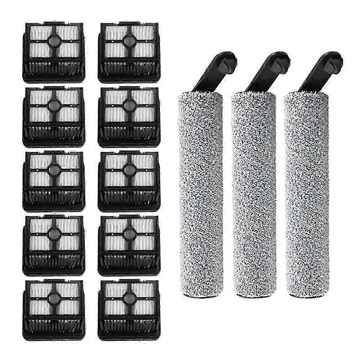 תואם עבור Dreame H12 Pro/H12 Plus/H12 Core מברשת רולר רכה חלקי חילוף רולר שואב אבק יבש רטוב אביזרי מסנן Hepa-B5