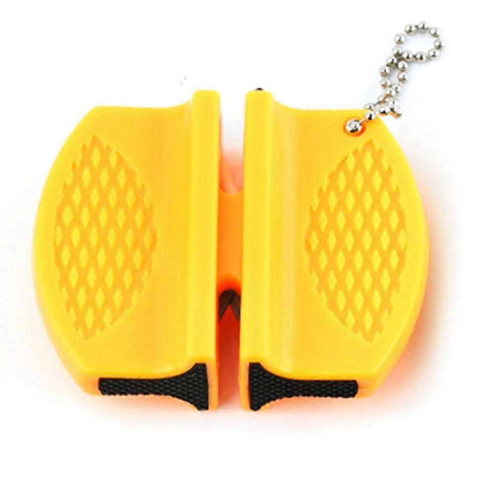 Knife Sharpener, Kitchen Knife, Safety Convenient Comfortable Hanging Design For Kitchen Knife - Yellow