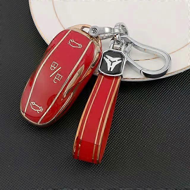 2025 New  Car Key Case Accessories For Model 3 / Y Smart Remote Key Cover TPU Full surround Protection Shell With Keychain MXP