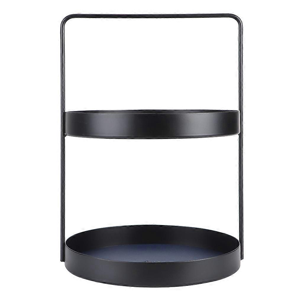 Double Layer Makeup Jewelry Display Tray Two Tier Cupcake Dessert Stand Desktop Rack Home Decor