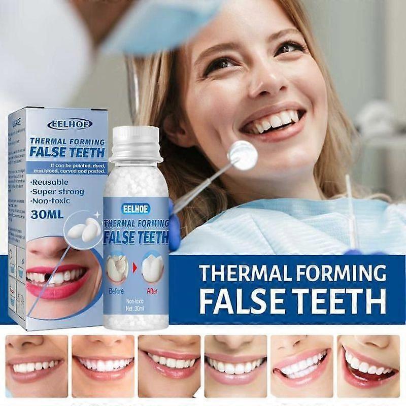 Plastic Resin Adhesive Denture Tooth Gap Repair False Teeth Temporary Solid Glue Granules
