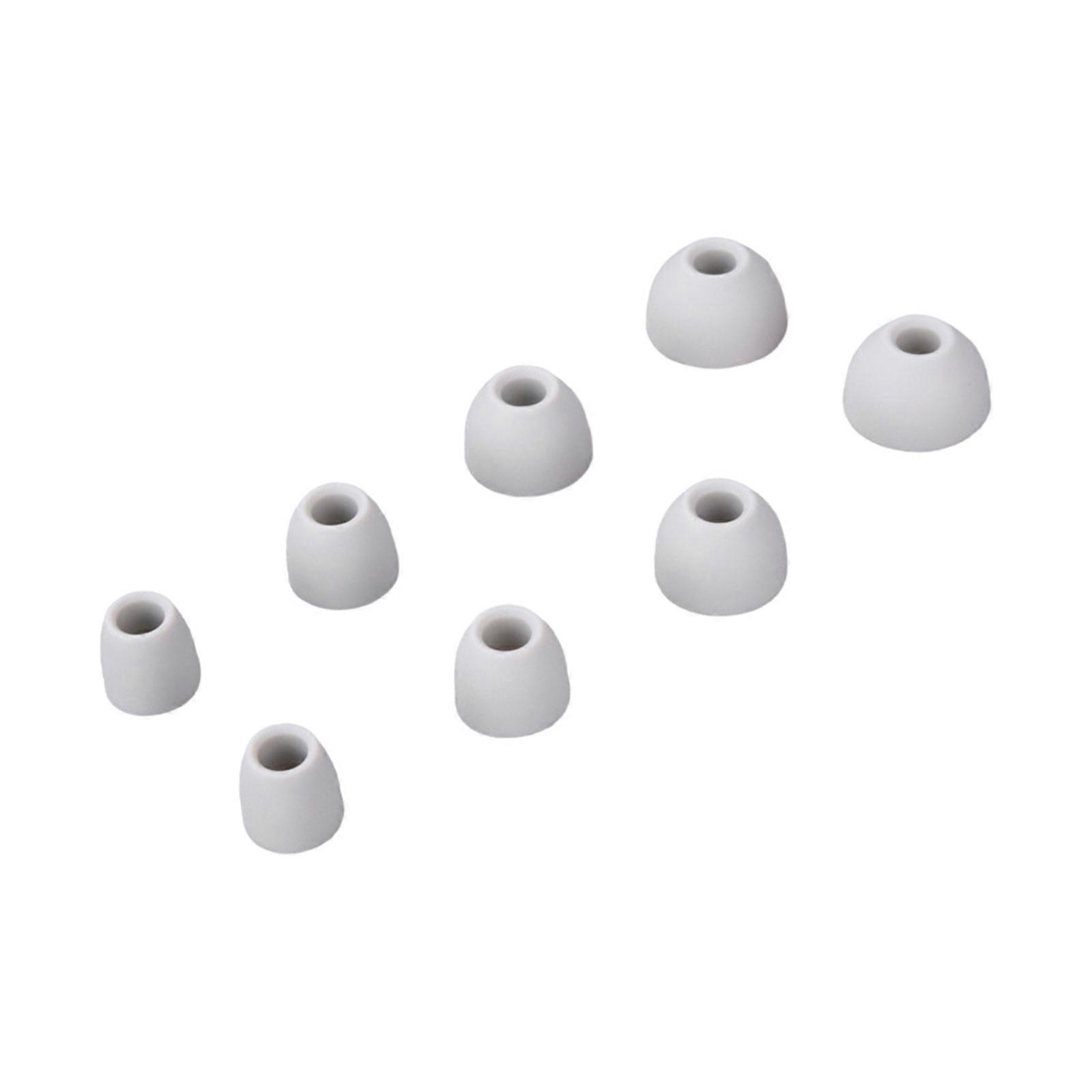 4 Pair Silicone Ear Tip Universal Earpads Replacement Tip Wireless Earphone Earbuds for E8  Gray