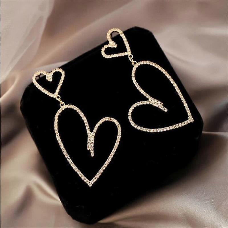 Full Diamond Love Design Senior Hjerte -formede øredobber