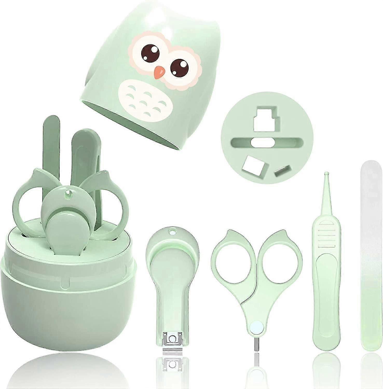 Baby Manicure | 4-in-1 Kit with Case, Nail Clippers, Scissors, File and Tweezers | Baby and Toddler