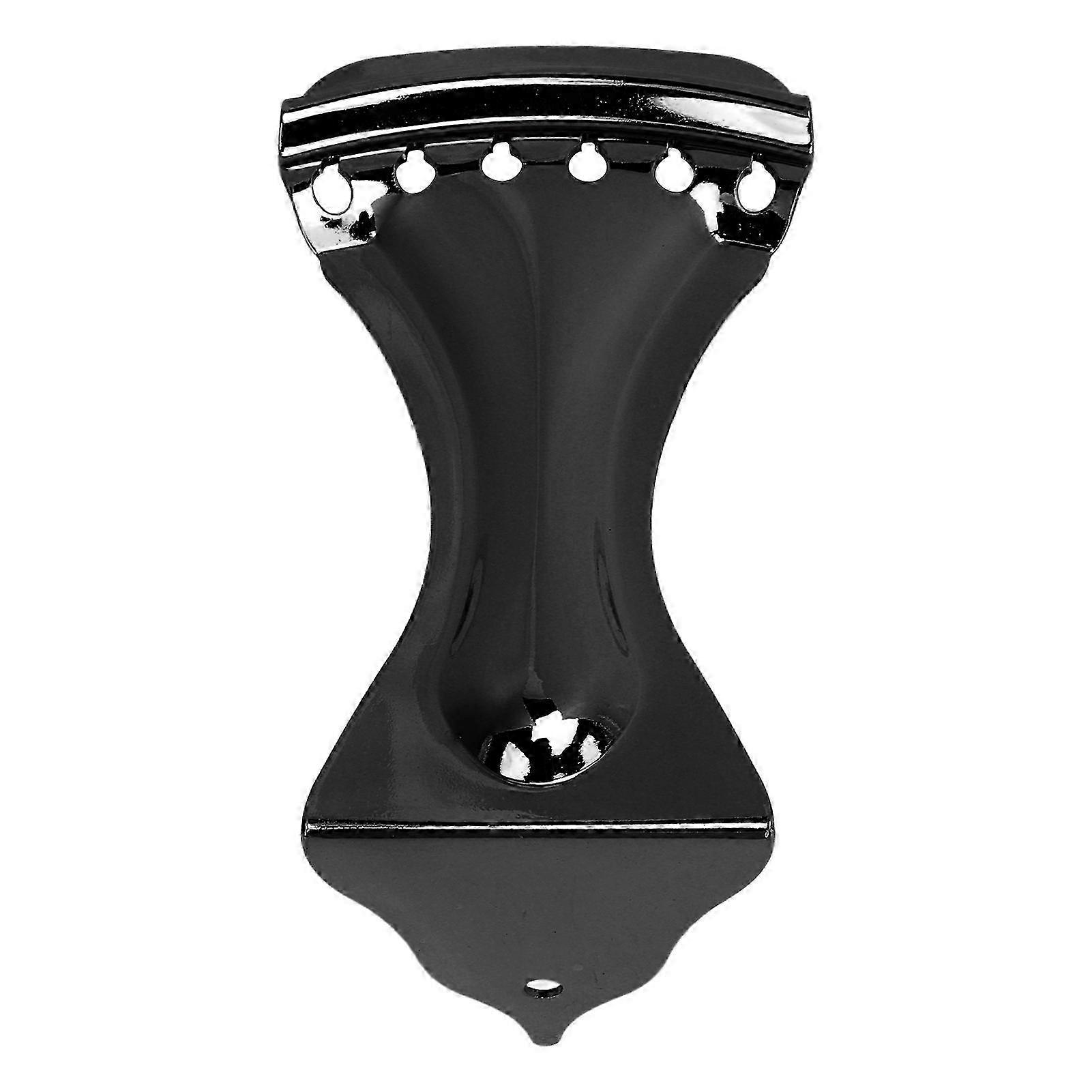 Guitar Tailpiece 6 String Bridge Alloy Easy Tuning Instrument Accessory for Maintenance Black