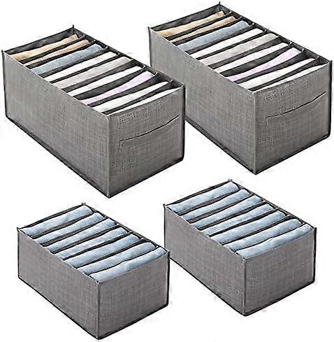 Collapsible & Stackable Drawer Dividers for Closet, Non-woven Fabric Closet Organizers with Compartments for Convenient Sorting of Socks Jeans