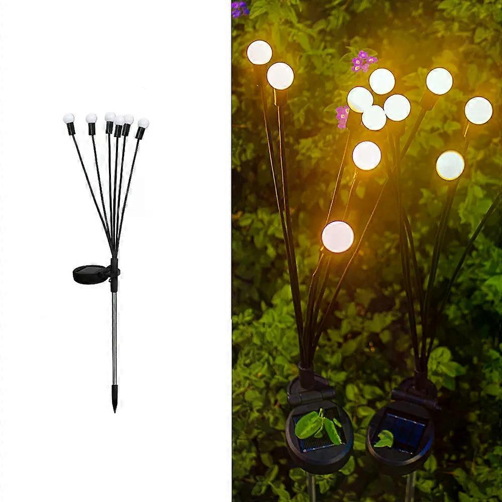 6 LED Solar Garden Lighting Solar Powered Firefly Lights Outdoor Garden Decoration Landscape Lights Firefly Lawn Lamps