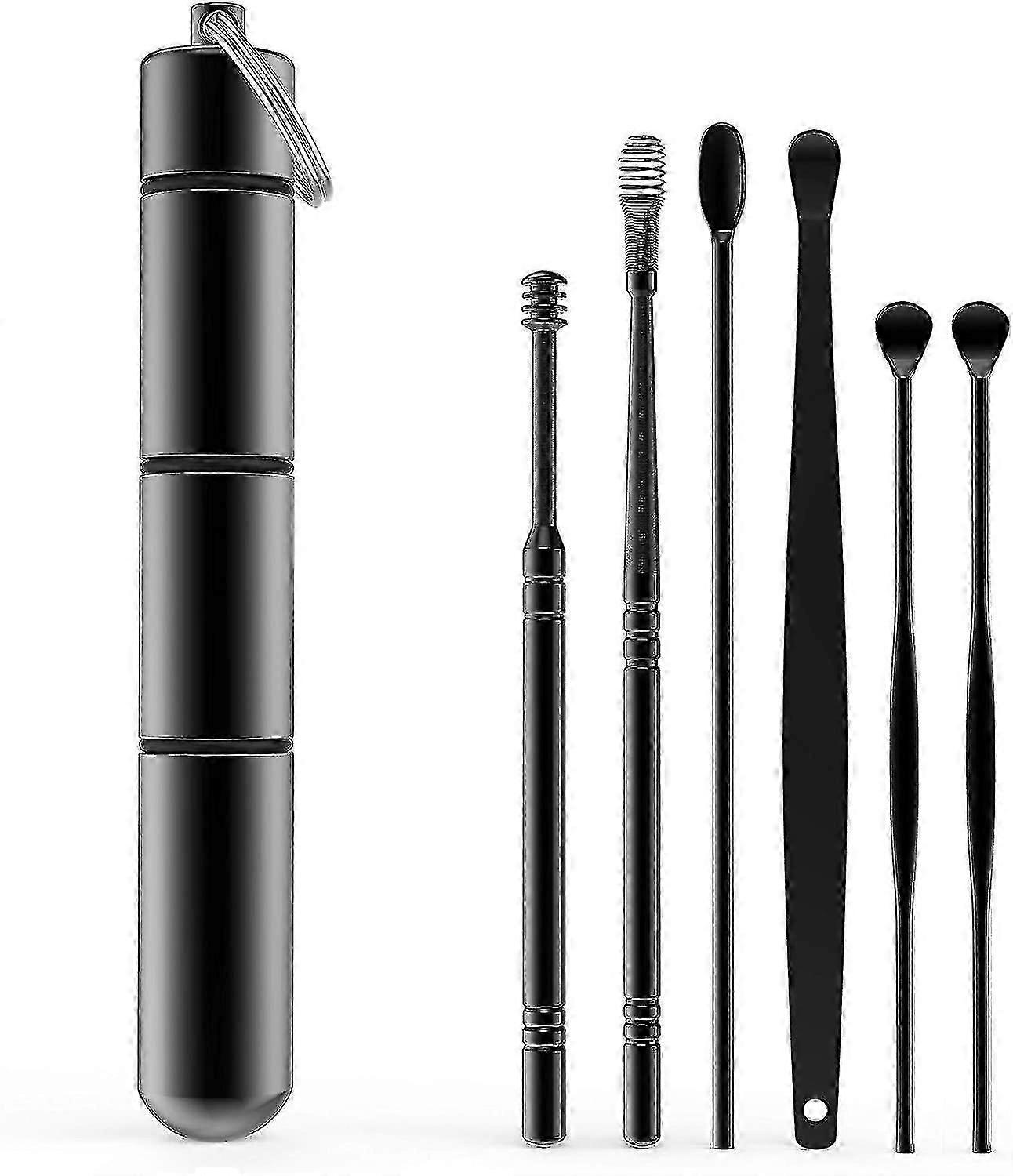 Ohrenschmalz-Entfernungsset, 6-in-1-Ohr-Pick-Tools Wiederverwendbarer Ohrreiniger