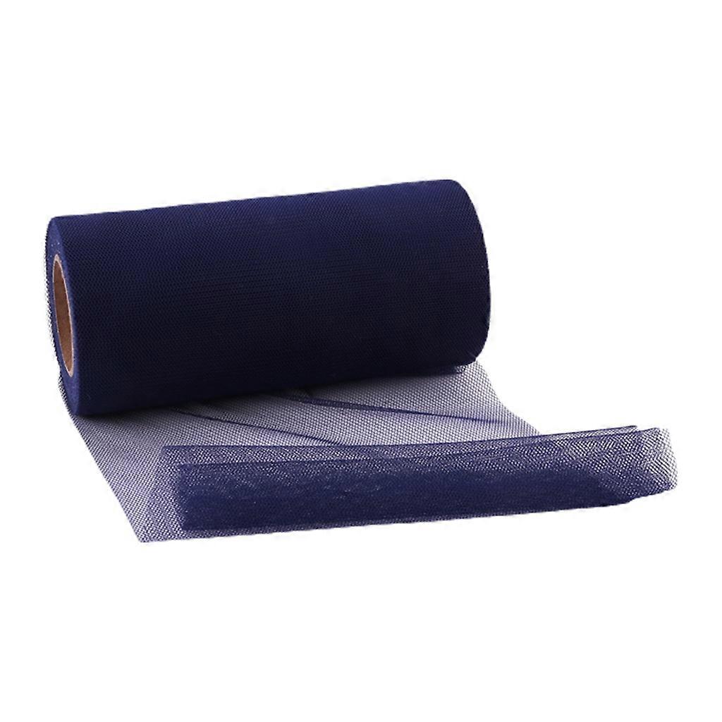 Tulle Rolls Tulle Netting Rolls Tulle Spool Ribbon 15cm 25Yards Spool And Sewing Elastic Spool For Table Skirt Navy