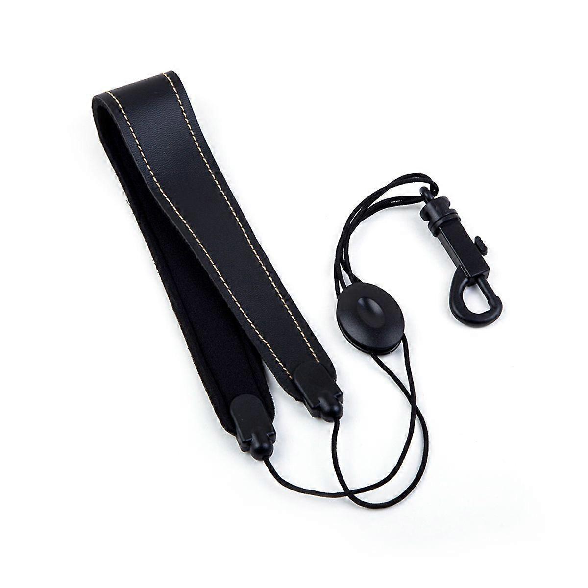 רצועת סקסופון רצועת עור מתכווננת חגורת לטנור אלט סופרן סקסופון אביזרים לכלי נגינה (שחור)