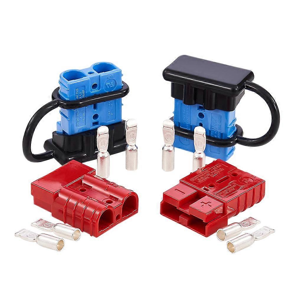 2Pcs 6-12 AWG 50A Battery Power Connector Cable Quick Connect Disconnect Kit for Anderson Connector