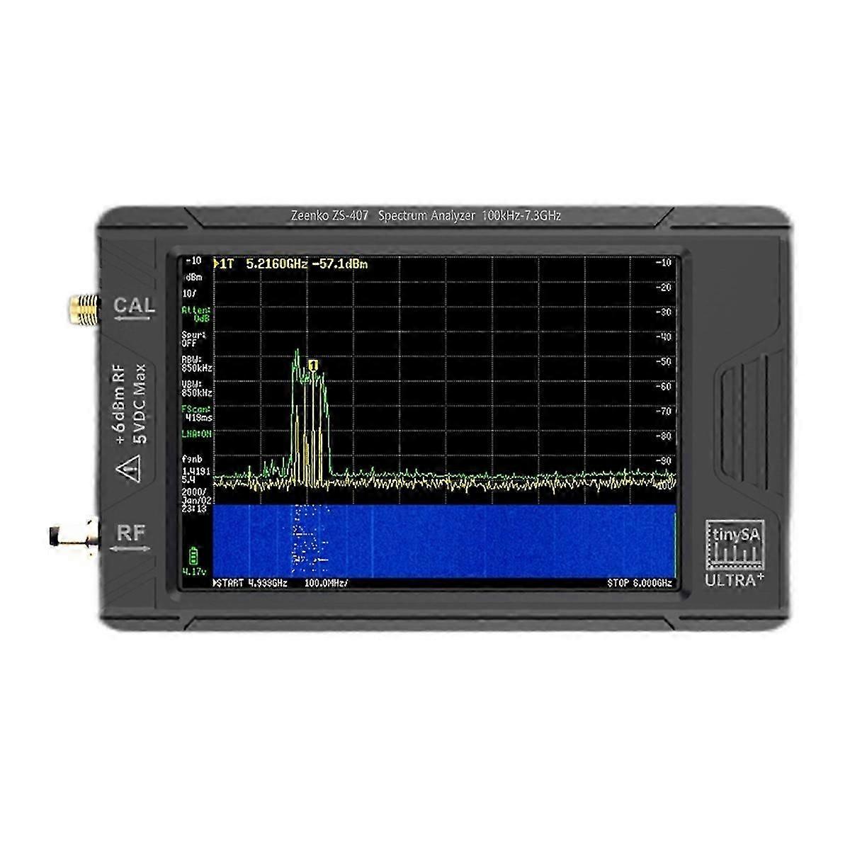 ZS-407 Spect  Analyzer 100KHz-7.3GHz ULTRA Plus 4Inch Display 2-in-1 Signal Generator with 5000mAh Battery