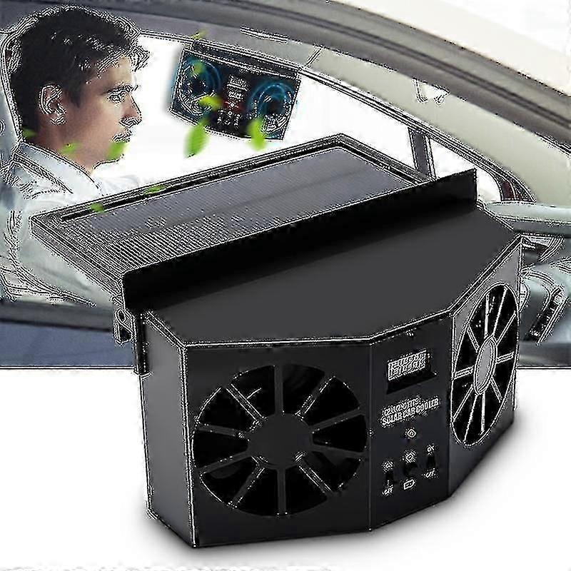 Solar car car window vent exhaust fan ventilation