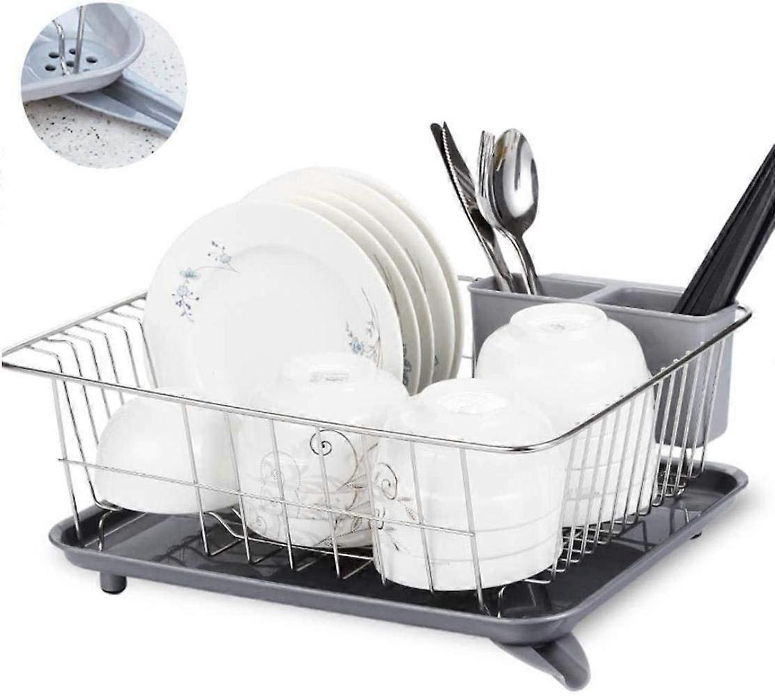 Drainage Rack Dish Drainer Rack Single-Layer Stainless Steel Drain Basket Kitchen Storage Solution