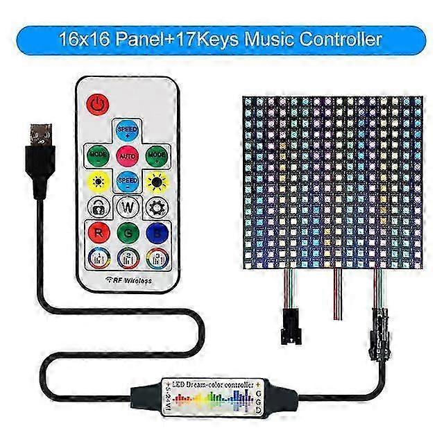 WS2812B RGB Led Numérique Flexible Individuellement Adressable Panneau Lumineux 17Key Music Controller Module Matrix Screen DC5V
