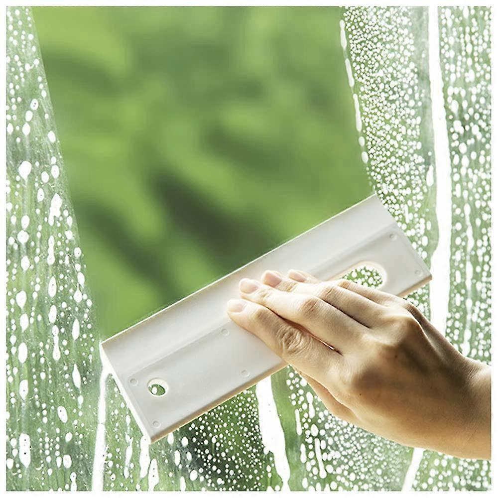 White Silicone Shell Bath Shower Mirror with Hanging Hooks for Kitchen Countertop Sink Use