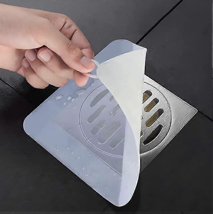 8 x 8 Inch Silicone Bathtub Drain Cover for Kitchen, Bathroom, and Laundry - Anti-Odor Floor Drain Protector