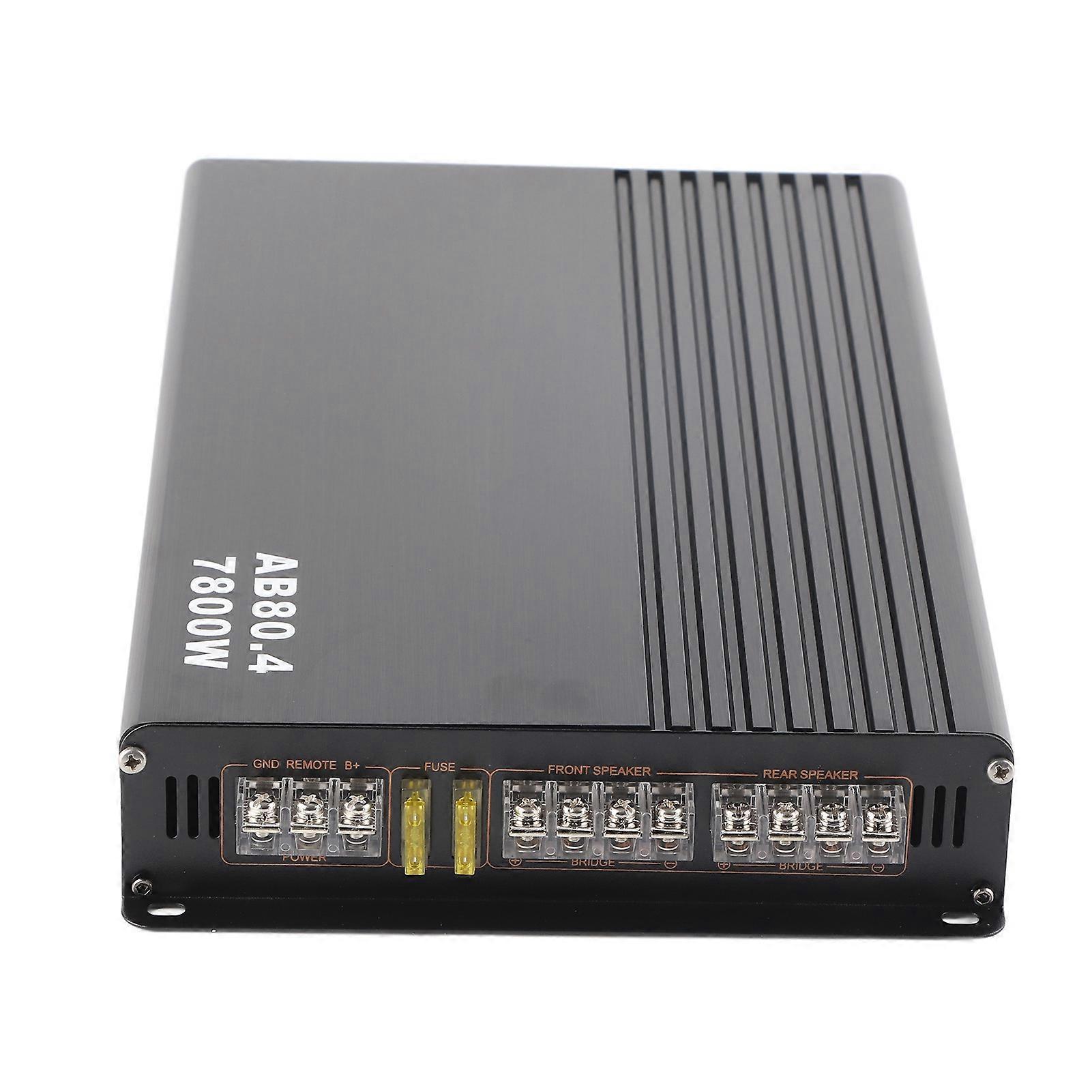 Car Amplifier 7800W Portable DC Power Class AB Four Channel Car Modified Power Digital Amplifier