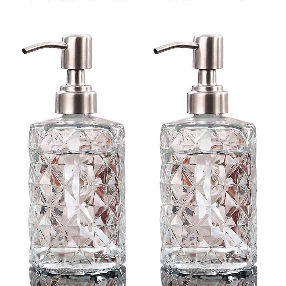 2kpl-timanttipumppu suihkugeeli tyhjä pullo - läpinäkyvä