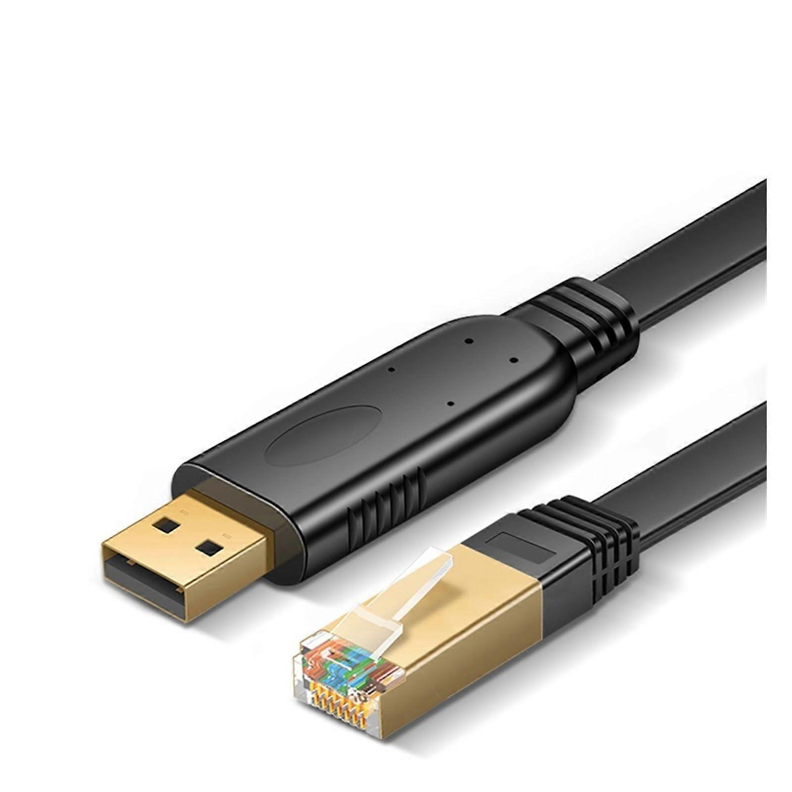 USB to RJ45 Console Cable RS232 Serial Adapter RJ 45 8P8C USB Console Cable Compatible with The Computer Switch Router Server Converter(1.8m,PL2303)