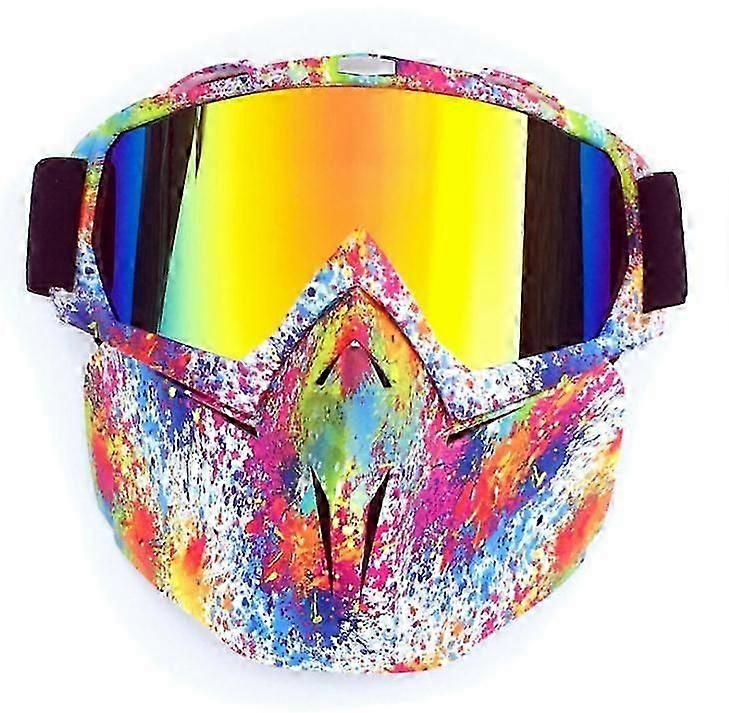 オートバイフェイスマスクゴーグルモトクロスオフロードATVダートバイクアイウェアメガネ超軽量フレキシブルアンチドロップアンチツイスト