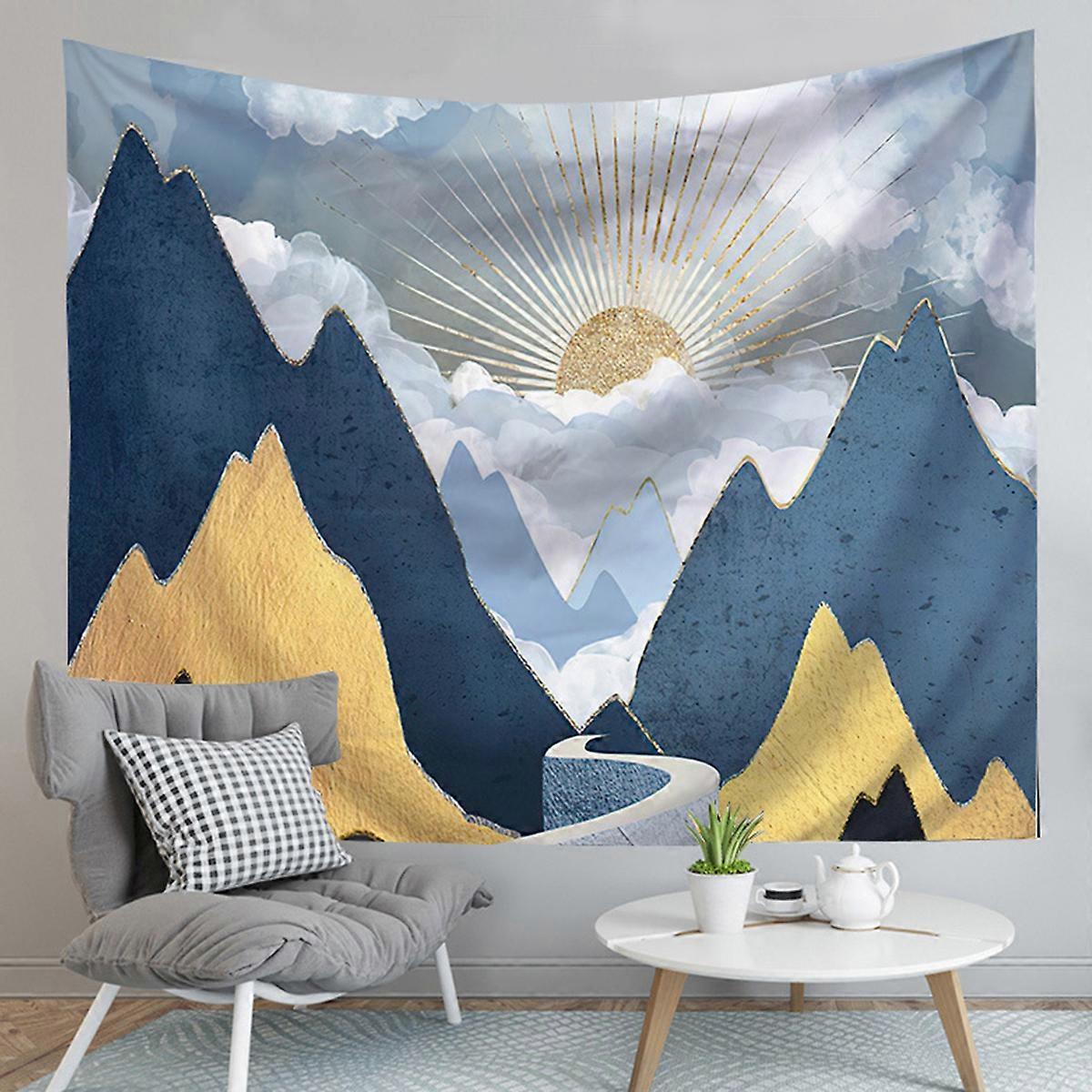 Skog gobeläng, träd gobeläng, solnedgång gobeläng, naturligt landskap gobeläng inomhus gobeläng