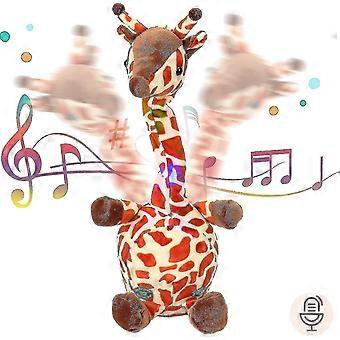Dancing Singing Giraffe Repeat What You Say Talking Stuffed Animal Funny Interactive Electric Toy Mimicking Speaking Recording Musical Plush Gift For