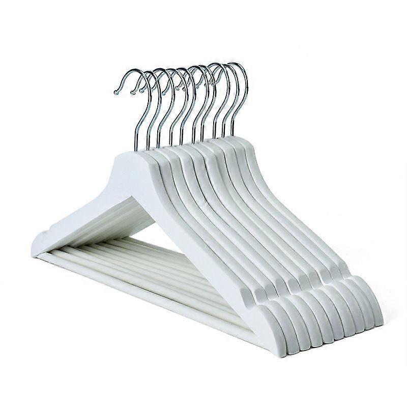 Perchas de madera Pack de 10 perchas de superficie lisa