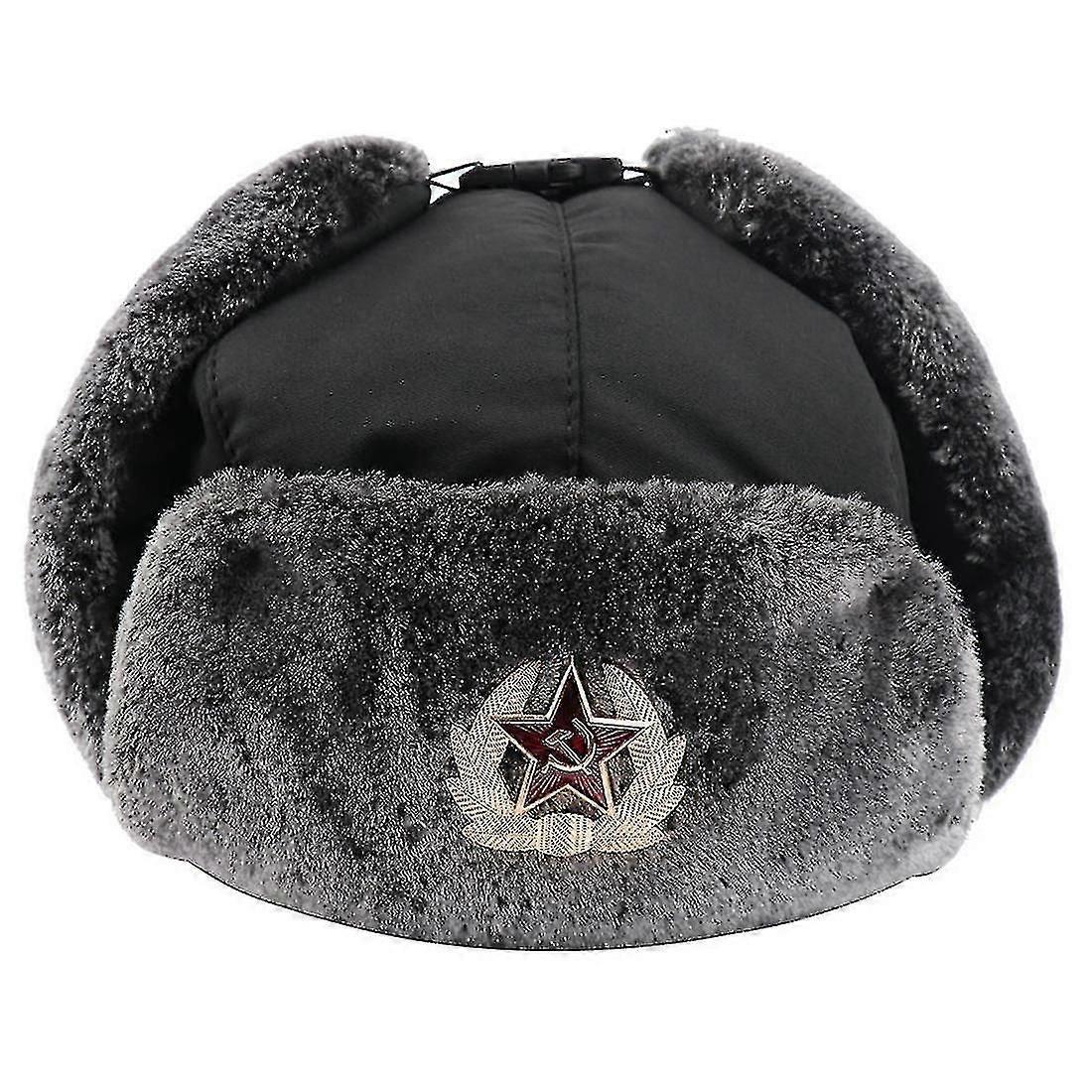 Russian Soviet Army Faux Fur Winter Hat For Men