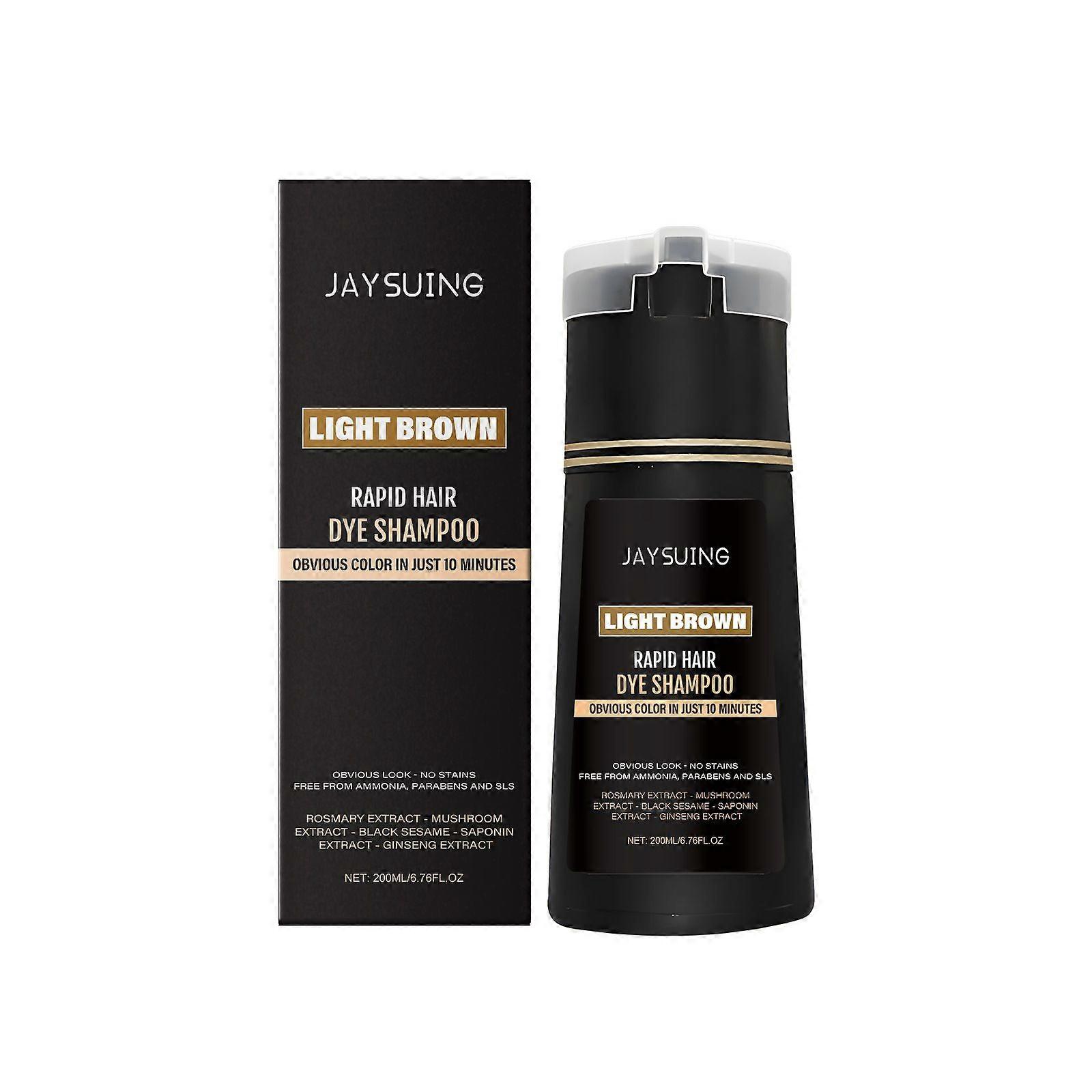 Instant Hair Dye Shampoo for Men, Haircare Instant Dye Shampoo, Natural Hair Color Shampoo for Gray Hair Coverage 200ML