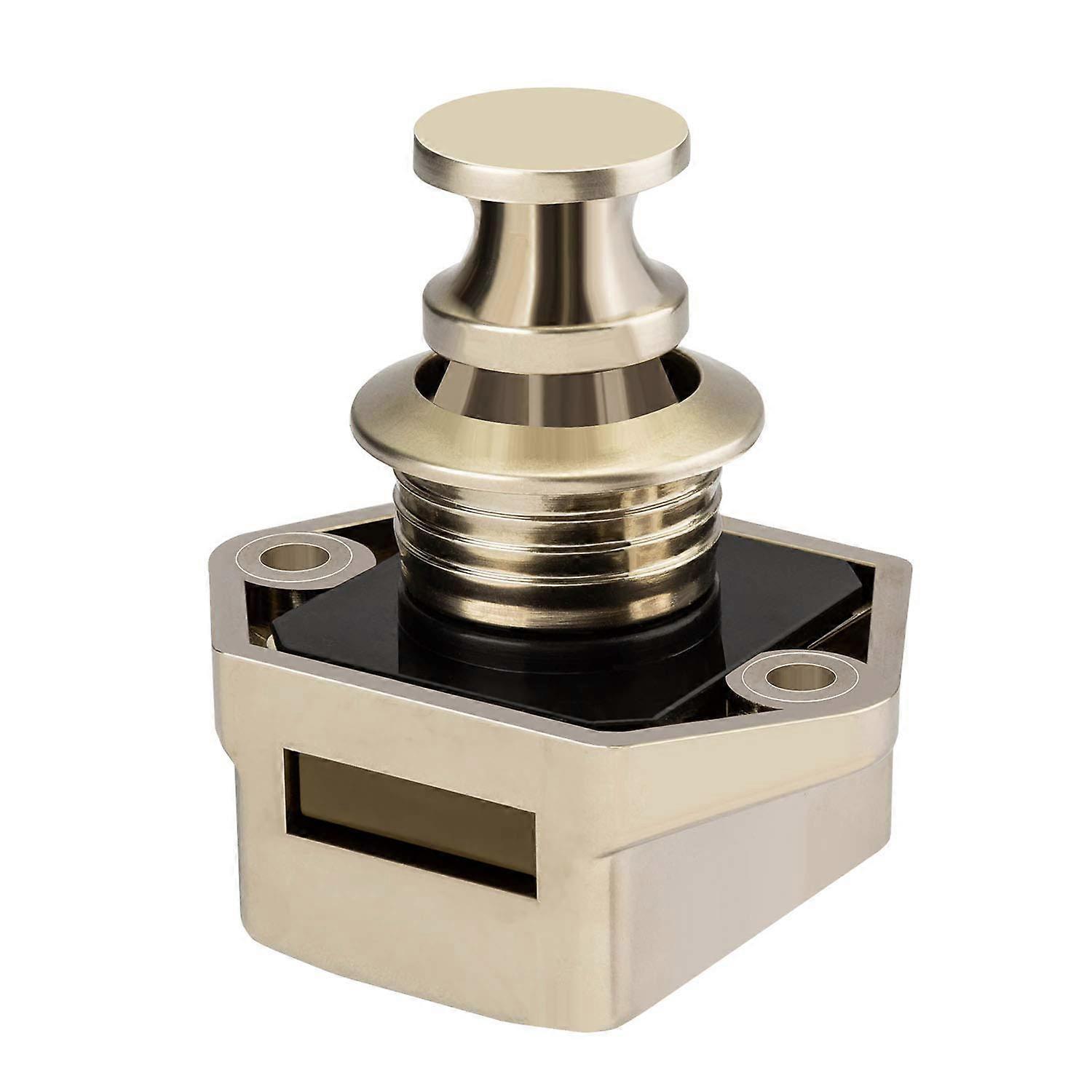 5 Pcs Nickel Plated Cabinet Push Button Latch Locks Catch Door Knobs for Caravan Cupboard Handle